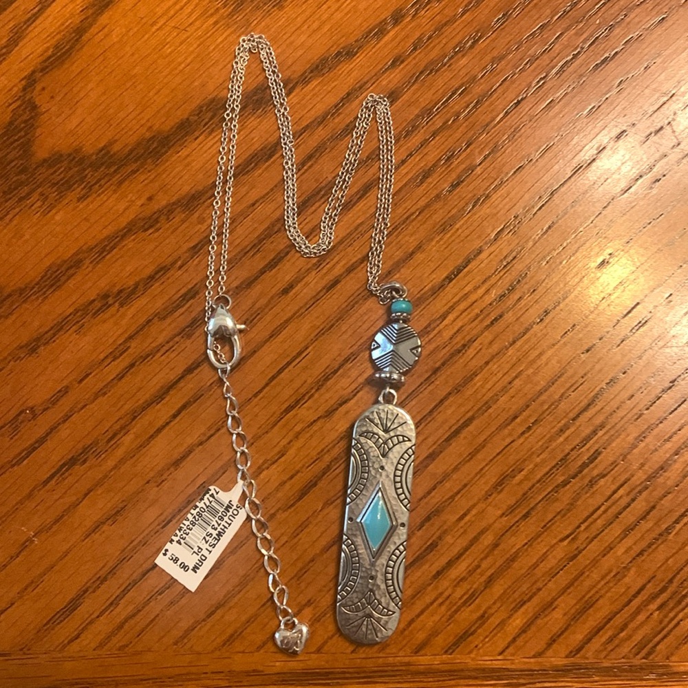 NWT Brighton Southwest Dream Necklace Beautiful Turquoise & Silver